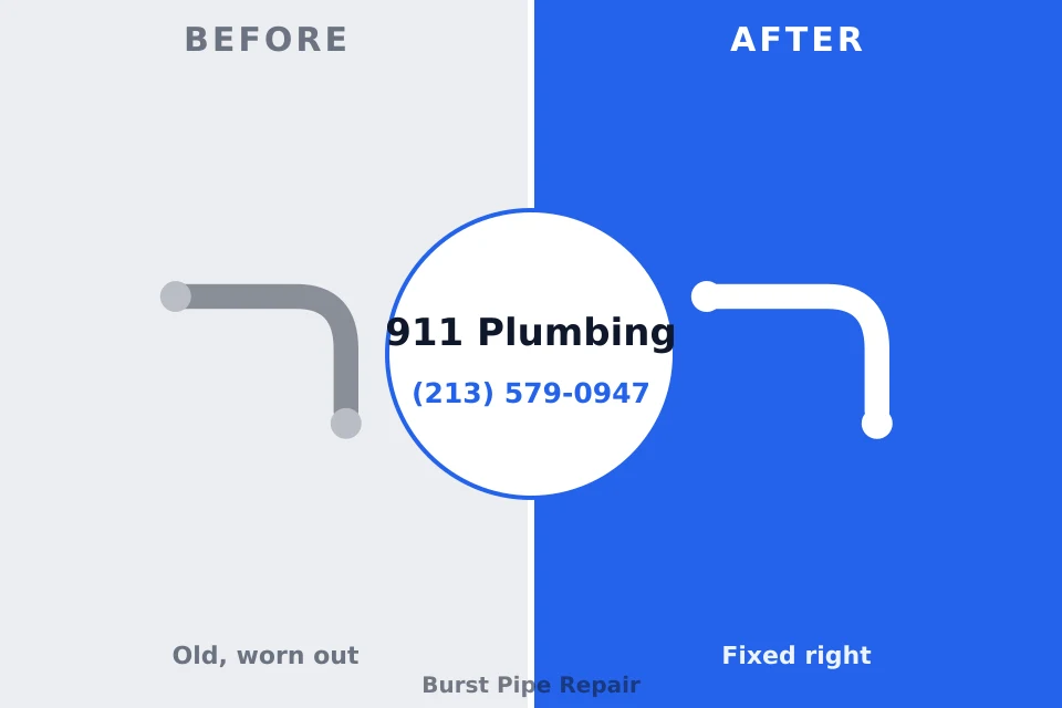 Before and after: plumbing company Winner, SD